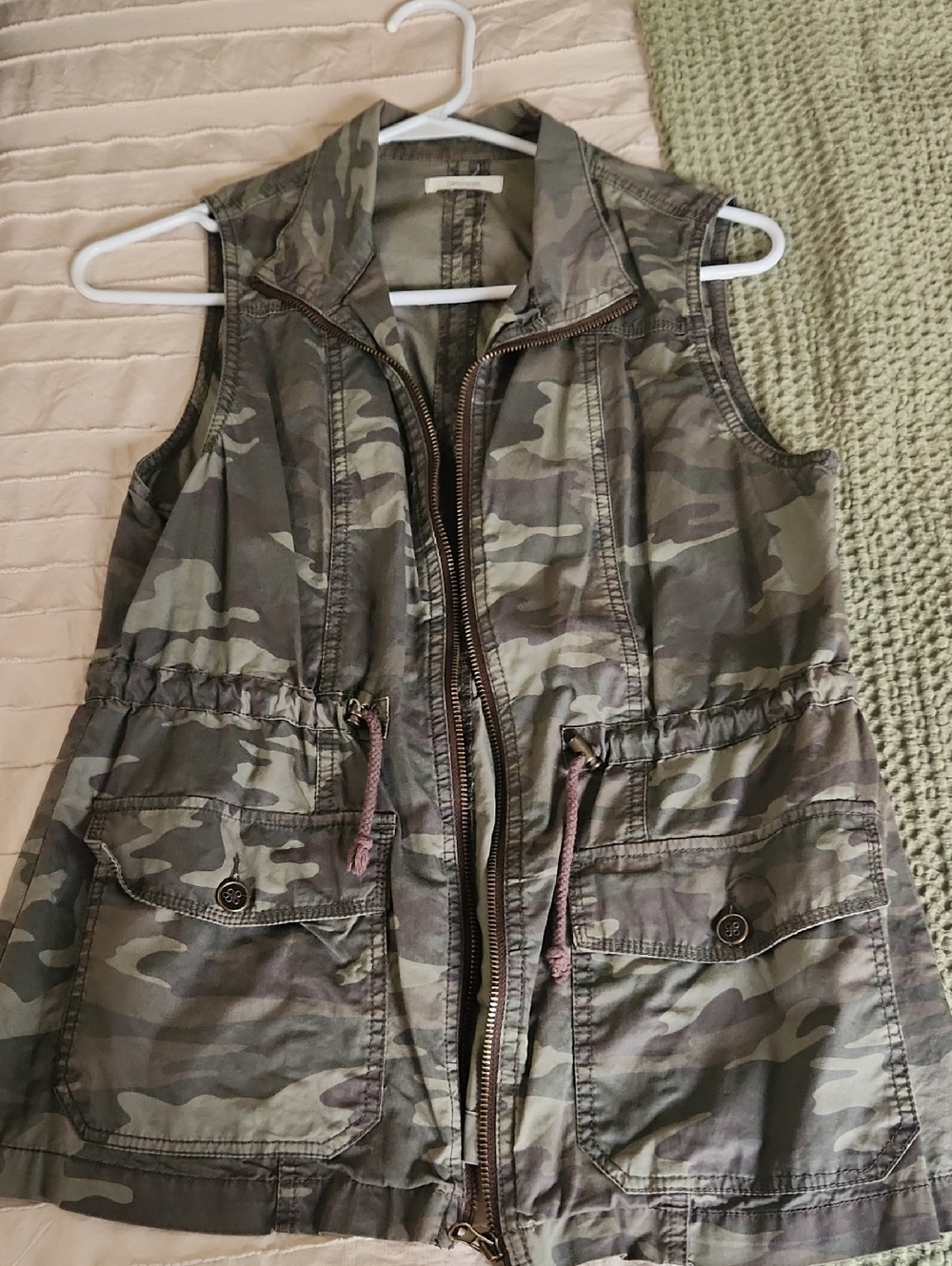 Maurices Olive Camo Utility Vest
